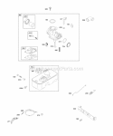 Carburetor Controls Fuel Supply Governor Spring Diagram and Parts List for 10S902-0554-B1  Briggs and Stratton Engine